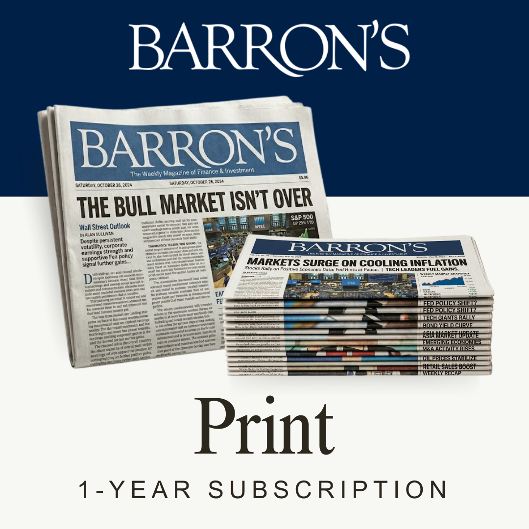 Barron’s Newspaper 1-Year (Print) Subscription