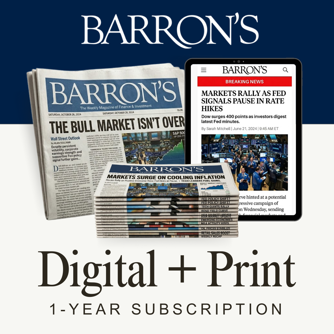 Barron’s Newspaper 1-Year (Print & Digital) Subscription*