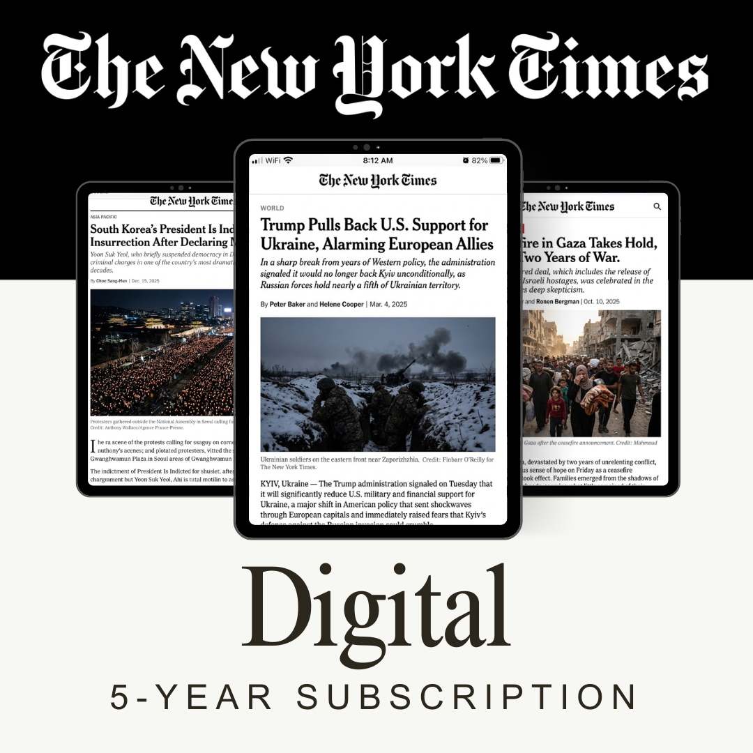 The New York Times 5-Year (Digital) Subscription