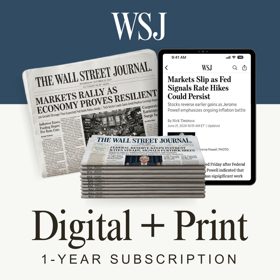 Wall Street Journal (Print & Digital) Newspaper 1-Year Subscription